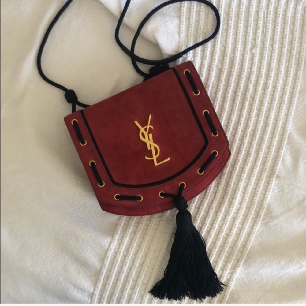 ISO YSL Suede crossbody tassel.